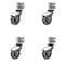 Service Caster 3'' Bright Chrome Polyurethane Casters Side Mount Brackets , 4PK SCC-GR03S310-PPUBD-BC-71678-4-CB180-4 - alternate 1